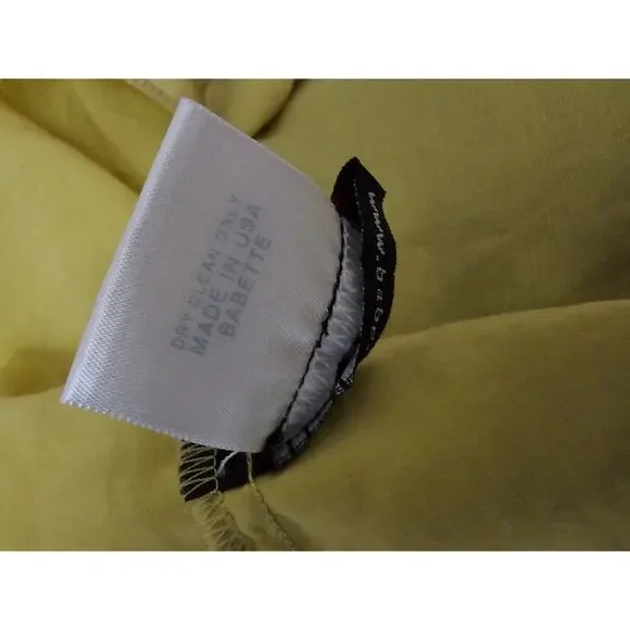 Babette Vintage Yellow Longsleeve Blouse Top with Tie Front Collar, Sz M - Picture 6 of 14